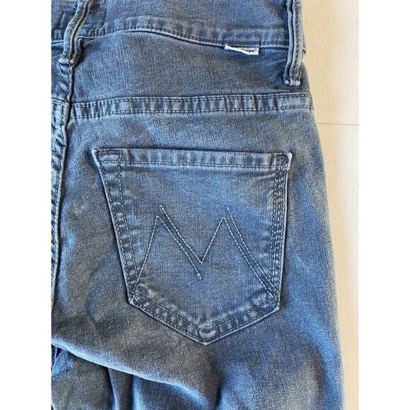 Mother Jeans Size 24 The Insider Crop Step Fray Raw Hem Purposely Faded Grunge - Picture 13 of 13